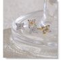 Monaco Ivory D’or Gold Flower Dainty Gift Mini Stud Earrings, thumbnail 1 of 3