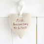 Personalised 1st Valentines Day Hanging Heart Gift For Baby Boy Or Girl, thumbnail 3 of 12