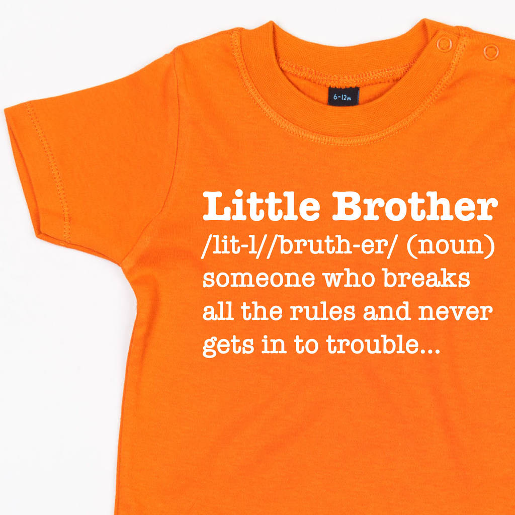 Little Brother Definition T Shirt By Banana Lane Designs 