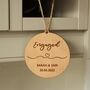 Personalised Engaged Hanging Keepsake,Couple Engagement, thumbnail 2 of 5