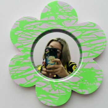 Flower Mirror Lilac And Green, 6 of 6