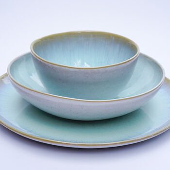 Handmade Ceramic Neptune Glaze Pasta Bowl, 7 of 7