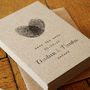 Fingerprint Calligraphy Save The Date Card And Magnet, thumbnail 2 of 7