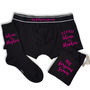 Personalised Groom's Date And Names Underwear Gift Set, thumbnail 9 of 11