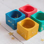 Jesmonite Tea Light Holder Set With Gold Leaf, thumbnail 4 of 5