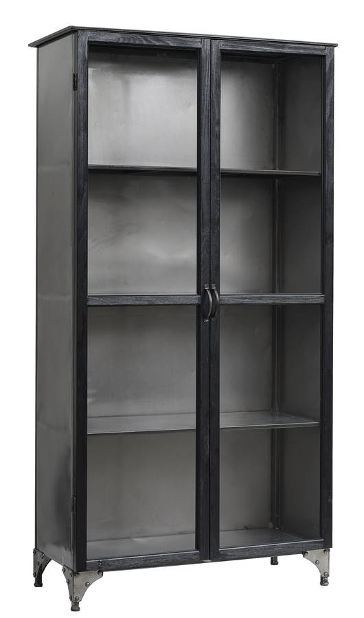 Industrial Iron And Glass Four Shelf Dresser By I Love Retro