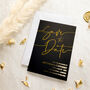 Save The Date Black And Gold Foil Wedding Invites, thumbnail 5 of 8