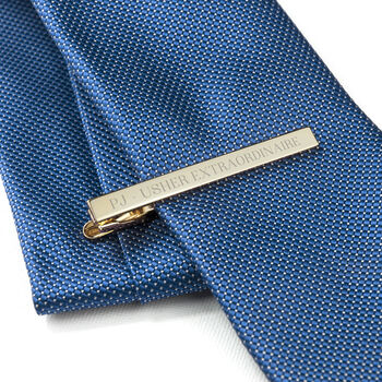 Personalised Gold Plated Tie Clip, 3 of 8
