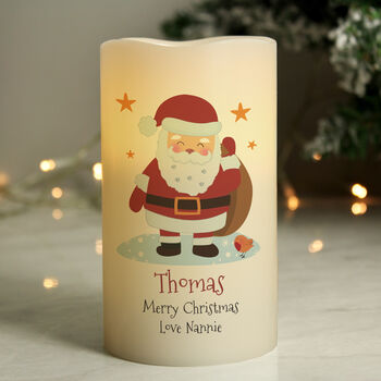 Personalised Christmas Santa LED Candle, 3 of 3