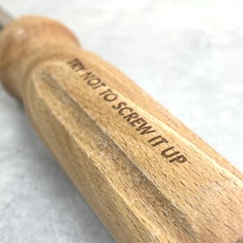 Personalised Wooden Handled Screw Driver, 4 of 5