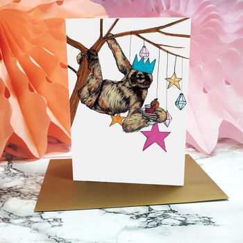'Festive Fiesta' Sloth Christmas Card, 2 of 5