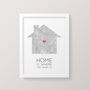 'Home Is Where The Heart Is' Map Print, thumbnail 1 of 7