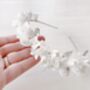 Porcelain Flower Bridal Headband, thumbnail 1 of 6