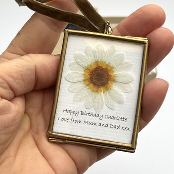 Personalised Handmade Paper Pressed Daisy Mini Framed Gift, 5 of 7