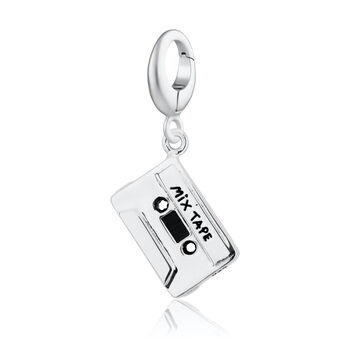 Cassette Tape Necklace, Sterling Silver Or Gold Plated, 7 of 11