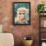 Lion In The Gold And Green Jungle Wall Art Print, thumbnail 2 of 5