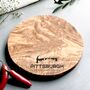 Personalised Logo Engraved Round Cheeseboard, thumbnail 1 of 5