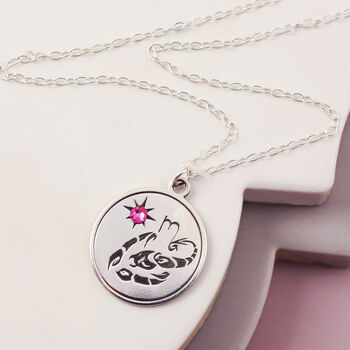 Silver Personalised Scorpio Necklace, 2 of 2