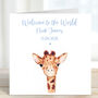 'Welcome To The World' Personalised New Baby Card, thumbnail 1 of 5