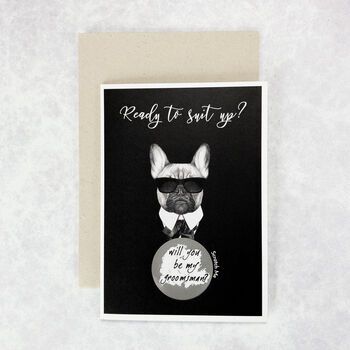 Be My Groomsman Frenchie Card, 6 of 7
