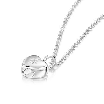 Tiny Crystal Heart Urn Ashes Necklace – Silver, 7 of 7