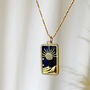 Pearl Or Lapis Sun Pendant On Gold Vermeil Plated Chain, thumbnail 4 of 10