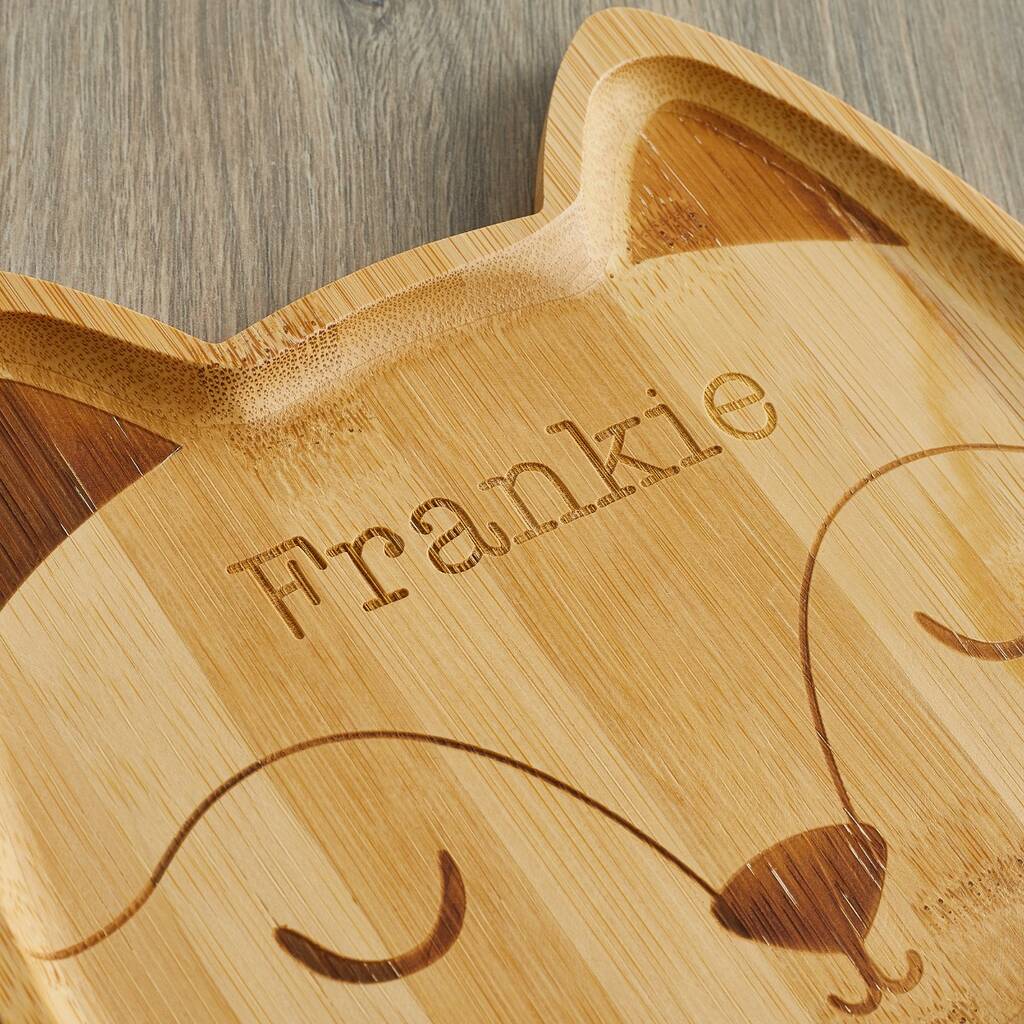 Personalised Fox Bamboo Plate By My 1st Years