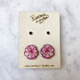 Birth Flower And Crystal Birthstone Stud Earring Set, thumbnail 3 of 12