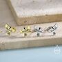 Enamel Magpie Bird Stud Earrings In Sterling Silver, thumbnail 4 of 12