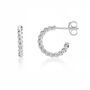 Alhambra Mini Piccolo Twisted Sterling Silver Hoops, thumbnail 3 of 4