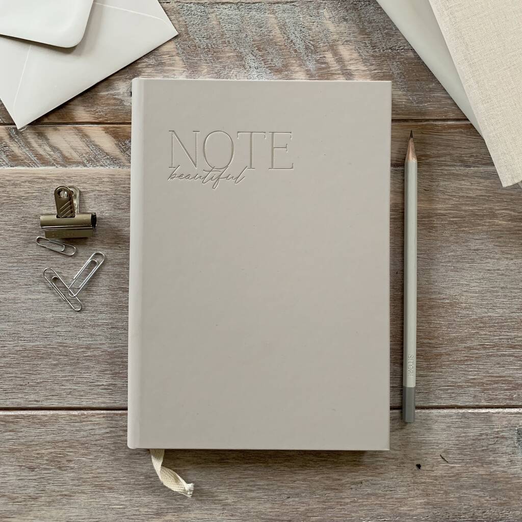 Silver Embossed Notebook By Sitori