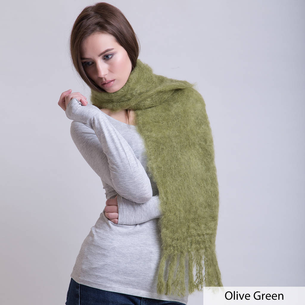 fluffy mohair scarf by archer and maiden