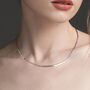 Sterling Silver Triple Herringbone Chain Necklace, thumbnail 1 of 10