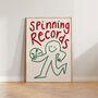 Spinning Records Doodle Music Vinyl Wall Art Print, thumbnail 5 of 11