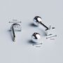 Sterling Silver Moon And Star Screw Back Stud Earrings, thumbnail 2 of 5