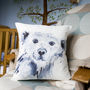 Inky Polar Bear Cushion, thumbnail 2 of 6