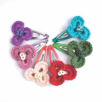 Handmade Three Leaf Flower Baby Hair Clip, 3 of 12