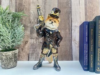 28cm Steampunk Fox Ornament Retro Style Home Décor Figurine Gift, 7 of 8