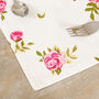Set Of Four Helmsley Blush Cotton Floral Placemats, thumbnail 6 of 7