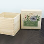 Personalised Gardener's Bright Floral Wooden Seed Box, thumbnail 2 of 3