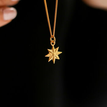 North Star Pendant Necklace In Sterling Silver, 2 of 10