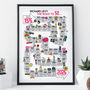 50th Birthday Personalised Print ‘Road To 50’, thumbnail 2 of 11