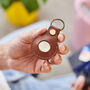 Personalised Leather Keyring For Airtag With Circular Engraved Message, thumbnail 7 of 9