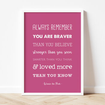 Winnie The Pooh 'Loved More Than You Know' Print, 8 of 10