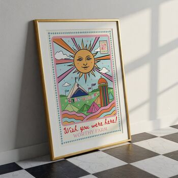 Glastonbury Postcard Retro Print, 3 of 4