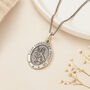 Personalised St Christopher Necklace In Oxidised Sterling Silver, thumbnail 1 of 7