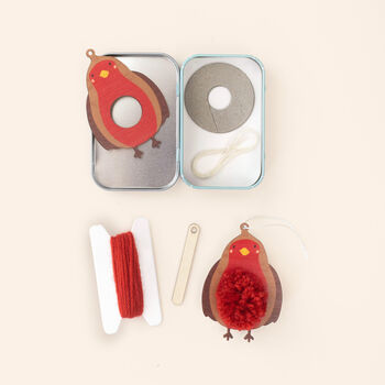 Make Your Own Pom Pom Robin Decoration Kit, 5 of 7