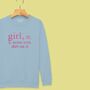 'Girl: Noise With Dirt' Definition Sweatshirt For Girls, thumbnail 10 of 12