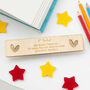 Personalised A* Teacher Wooden Bookmark Heart, thumbnail 4 of 5