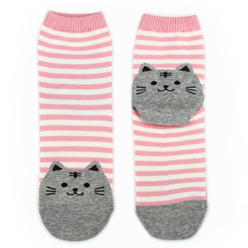 Personalised Cat Stripe Socks, 4 of 4